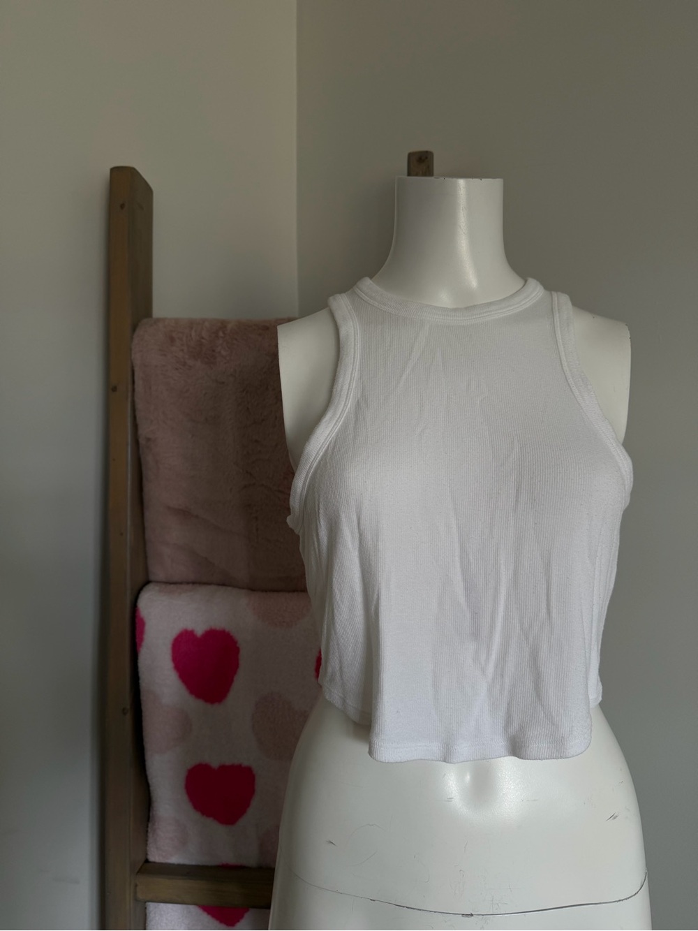 Lululemon Hold Tight White Ribbed Cropped Tank Top | Size 12